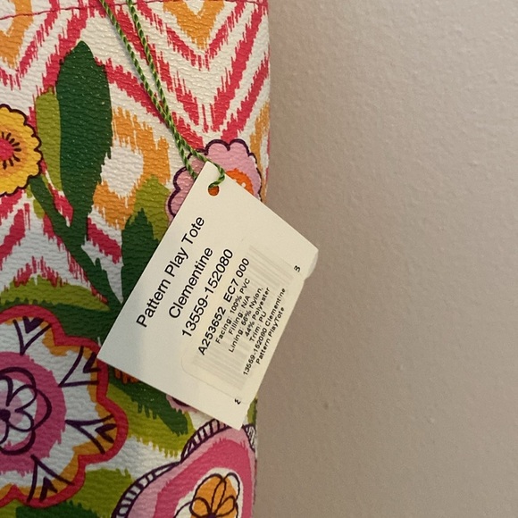 Vera Bradley Pink and Orange Floral Tote NWT - Picture 8 of 10